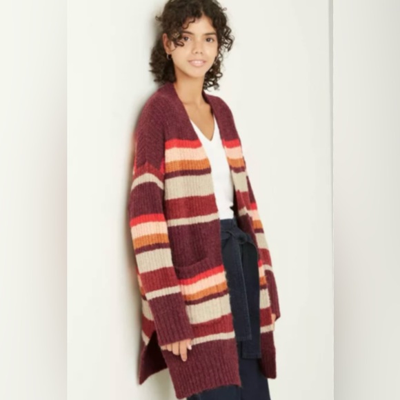 Target A New Day | Striped Knit Cardigan | Large - Picture 1 of 15